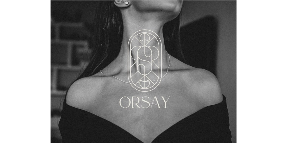 orsay logo for jewelry brand featuring woman picture